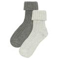 ewers - Socken Uni Chic Mit Wolle 2Er-Pack In Grau, Gr.31-34