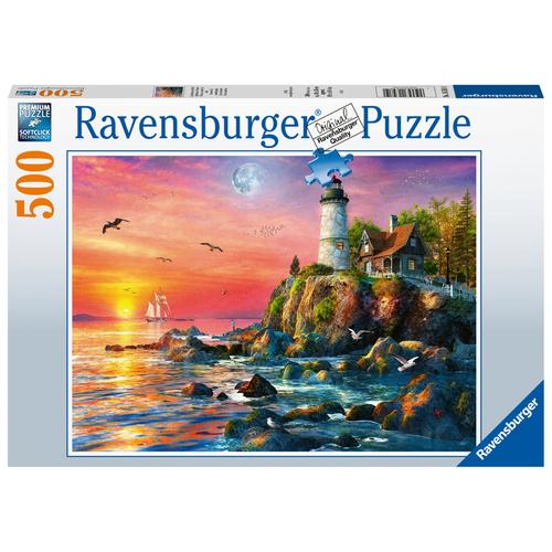 Ravensburger Puzzle 16581 - Leuchtturm Am Abend - 500 Teile Puzzle Für Erwachsene Und Kinder Ab 12 Jahren
