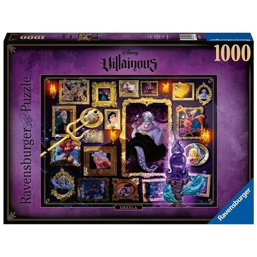 Ravensburger Puzzle 1000 Teile - Disney Villainous Ursula - Die Beliebten Charaktere Aus Arielle Als Puzzle Für Erwachse