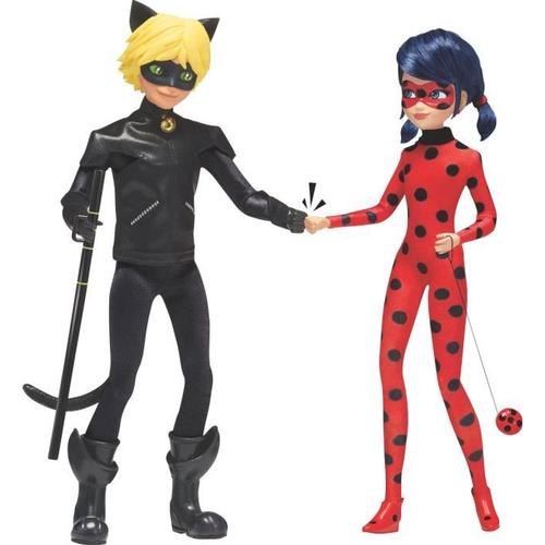 Bandai - Miraculous Ladybug und Cat Noir,ca. 26cm