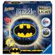 Ravensburger 3D Puzzle 11080 - Nachtlicht Puzzle-Ball Batman - 72 Teile - Ab 6 Jahren, Led Nachttischlampe Mit Klatsch-Mechanismus