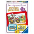 Ravensburger Kinderpuzzle - 06573 Bagger, Traktor Und Kipplader - My First Puzzle Mit 3X6 Teilen - Puzzle Für Kinder Ab 2,5 Jahren