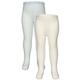 ewers - Strumpfhose Baby Uni 2Er-Pack In Wollweiß/Hellblau, Gr.98/104