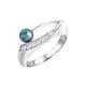 Zeeme Pearls Ring 925/- Sterling Silber Süßwasserzuchtperle Schwarz Glänzend (Größe: 020 (63,7))