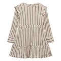 Noa Noa - Langarm-Kleid Mini Bonded Cotton Gestreift In Art Off White, Gr.116