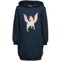 tausendkind collection - Sweat-Kleid Pegasus Mit Kapuze In Dunkelblau, Gr.140/146