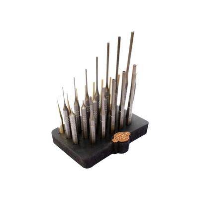 Grace USA Steel & Brass Roll Pin Spring Punch Set with Bench Block 27 pcs GRSBRP27SBB