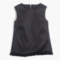 J. Crew Tops | J.Crew Collection Satin Sleeveless Shell With Fringe 2 $148 E5408 | Color: Black | Size: 2