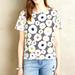 Anthropologie Tops | Anthropologie Harlyn Daisy Dot Floral Print Sheer Women's Top Size M | Color: Blue/White | Size: M