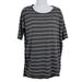 Lularoe Tops | Lularoe Striped Comfortable Women's Gray Polyester/Rayon Short Sleeve T-Shirt Xs | Color: Gray | Size: Xs