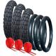 A Replacement Heavy Duty Chunky Tyre and Tube Set Compatible with Quinny Freestyle - Puncture Protected