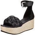 Shabbies Amsterdam Damen SHS1101 Sandale, Black, 38 EU