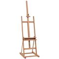 Vinsetto H-Frame Wooden Studio Easel Height Adjustable with Canvas Holder and Pencil Case for Display, Exhibition, Drawing, Painting