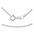 World of Jewellery 9ct White Gold 1mm Diamond Cut Single Link Wheat Spiga Chain Necklace 20 Inch Long