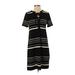 White House Black Market Casual Dress - Shift: Black Print Dresses - Used - Size Small