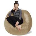 Sofa Sack Ultra Soft Memory Foam Large Classic Bean Bag Scratch/Tear Resistant/Microfiber/Microsuede in Brown | 30 H x 48 W x 48 D in | Wayfair