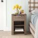 Winston Porter 1 - Drawer Nightstand in Oak Wood in Brown | 21.65 H x 15.75 W x 15.94 D in | Wayfair CA388A604AB64935A5B839B75A41316D