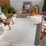 Cabalitian 7'10" x 10'2" Outdoor Farmhouse Moroccan Blue/Gray/Navy/Oatmeal/Off White/Pale Blue/Taupe/Medium Gray Outdoor Area Rug - Hauteloom