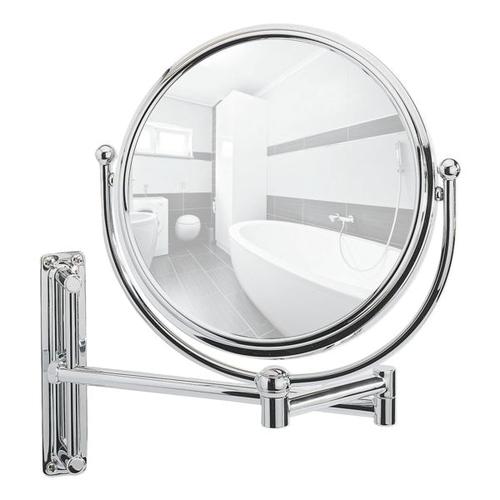 Kosmetik-Wandspiegel »Deluxe« 5-fach Vergrößerung grau, Wenko