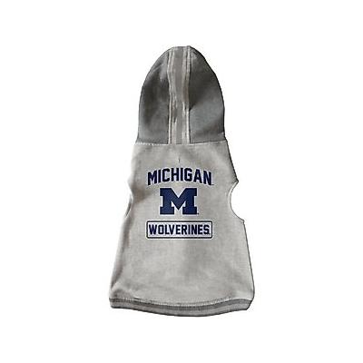 Littlearth NCAA Dog & Cat Hooded Crewneck Sweater, Michigan Wolverines, Teacup