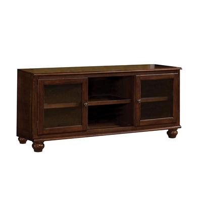 TV Stand with 2 Doors in Walnut Finish