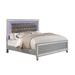 California King Bed with LED Light Trim in Silver