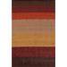 Contemporary Striped Gabbeh Area Rug Hand-Knotted Oriental Wool Carpet - 6'7" x 9'9"