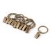 Window Drapery Wire Rod Hook Curtain Clip Rings 25mm Dia 10pcs - Bronze Tone