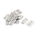 20 Pcs Cupboard Cabinet Furniture Hardware Gate Folding Door Hinges 1.5" - Silver Tone