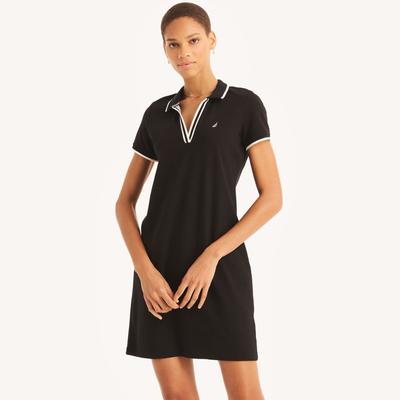 Nautica Women's Deck Polo Dress 018 (True Black), M