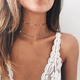Urban Outfitters Jewelry | Layered Stars And Coins Necklace | Color: Red/Silver | Size: Os