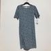 Lularoe Dresses | Lularoe Denim Blue Julia Dress With Aztec Designs | Color: Blue/Yellow | Size: S