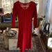 Nine West Dresses | Nine West Scoop-Neck Cable-Knit Sweater Dress | Color: Red | Size: S