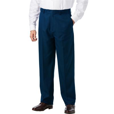 Men's Big & Tall Easy Movement Plain-Front Expandable Dress Pants by KS Signature in Navy (Size 48 40)