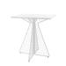 Bend Goods Square Cafe Table Metal in White | 30 H x 30 W x 30 D in | Wayfair CAFETABLESQUAREWH