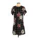 Luxology Casual Dress - Shift: Black Floral Dresses - Women's Size X-Small