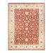 Overton Hand Knotted Wool Vintage Inspired Traditional Mogul Red Area Rug - 9' 2" x 12' 3"