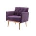 Vintage Flair Accent Chair,Leisure Single Sofa with Rose Golden Feet