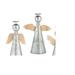 Gold & Silver Angels, Christmas, Home Decor, Decorative Accessories, 3 Pieces - 7.5”, 6.5”, 5.5”