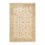 Overton Hand Knotted Wool Vintage Inspired Traditional Mogul Ivory Area Rug - 5' 7" x 8' 3"