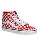 Vans Shoes | New In Box Vans Hightop Supreme Skater Shoes Sneakers Women Red White Checkered | Color: Red/White | Size: 7.5