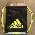 Adidas Accessories | Adidas Drawstring Bag | Color: Black/Yellow | Size: One Size