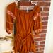 American Eagle Outfitters Pants & Jumpsuits | American Eagle Outfitters Size Small 3/4 Sleeve Romper. Burnt Orange | Color: Brown/Orange | Size: S