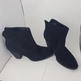 Nine West Shoes | Nine West Black Suede Leather Heelbooties Hamelin | Color: Black | Size: 9.5