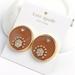 Kate Spade Jewelry | Kate Spade ‘Out Of Her Shell’ Tortoise Shell Look Circle Earrings-New On Card | Color: Brown/Gold | Size: Os