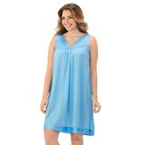 Plus Size Women's Exquisite Form®Sleeveless Short Sleep Gown by Exquisite Form in Blue (Size 2X)