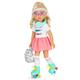 Glitter Girls Deluxe Puppe Sunnie – Bewegliche 36 cm Puppe mit Rollschuhen, Puppenkleidung, Zubehör und rosa-blonden Langen Haaren zum Frisieren – Spielzeug ab 3 Jahren (11 Teile)