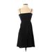 Lands' End Casual Dress - A-Line Square Sleeveless: Black Print Dresses - Women's Size 0