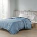 Madison Park 100% Polyester Premium Oversized Down Alternative Blanket in Slate Blue - Olliix MP51-7647