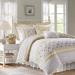 Madison Park 52% Polyester 48% Cotton Percale Printed 9 Piece Comforter Set in Yellow - Olliix MP10-7278